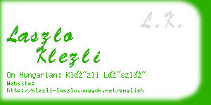 laszlo klezli business card